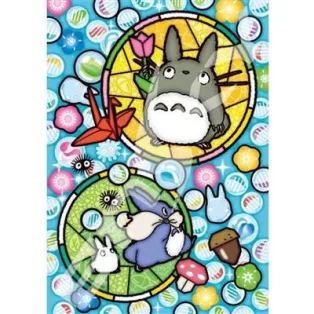 My Neighbor Totoro - Stained glass Puzzle 208P Totoro's happiness-ENSKY-50223