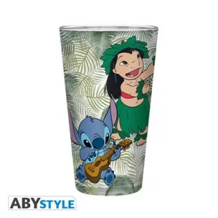 DISNEY - Large Glass - 400ml - Lilo & Stitch-ABYVER164