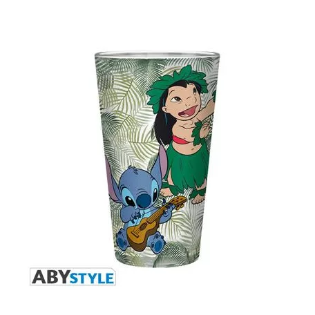 DISNEY - Large Glass - 400ml - Lilo & Stitch-ABYVER164