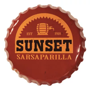 Fallout Sunset Sarsaparilla Bottle Cap Tin Sign-B-FLT84