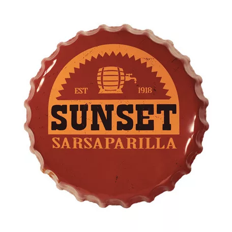 Fallout Sunset Sarsaparilla Bottle Cap Tin Sign-B-FLT84