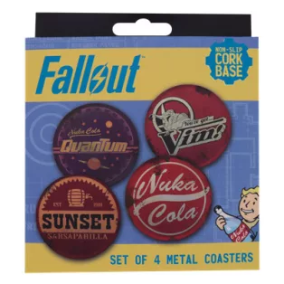 Fallout Set of Four Metal Drinks Coasters-B-FLT96