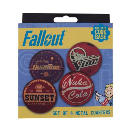 Fallout Set of Four Metal Drinks Coasters-B-FLT96