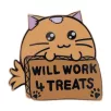Fuzzballs Whisky Will Work 4 Treats Pin Badge-RL-FBS02