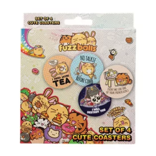 Fuzzballs Set of Four Drinks Coasters-RL-FBS04