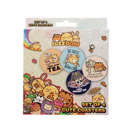 Fuzzballs Set of Four Drinks Coasters-RL-FBS04