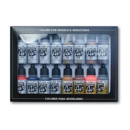 Vallejo - Model Air / 16 colors set - Metallic Effects-71181