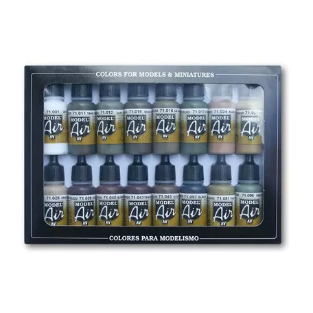 Vallejo - Model Air / 16 colors set - German/Allied WWII-71190