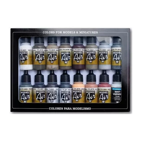 Vallejo - Model Air / 16 colors set - Weathering Set-71194
