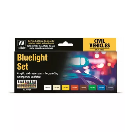 Vallejo - Model Air / Civil / 8 colors set - Bluelight Set-71154