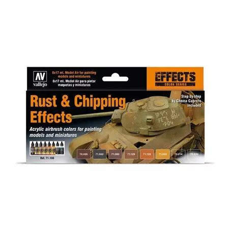 Vallejo - Model Air / Effects / 8 colors set - Rust & Chipping Effects-71186