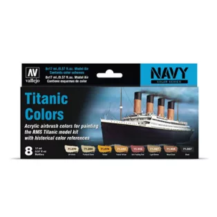 Vallejo - Model Air / Navy / 8 colors set - Titanic Colors-71646