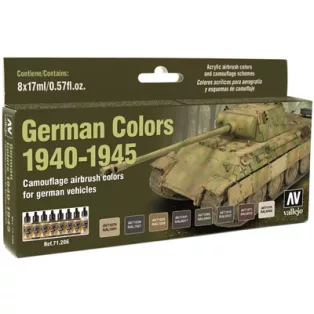 Vallejo - Model Air / 8 colors set - German WWII Colors 1940-1945-71206