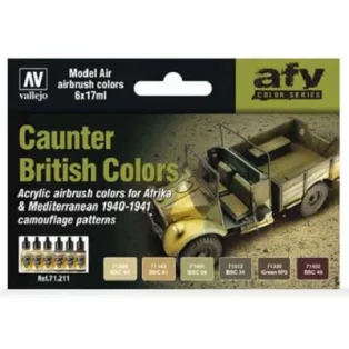 Vallejo - Model Air / 6 colors set - British Caunter Colors 1940-1941-71211