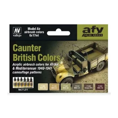 Vallejo - Model Air / 6 colors set - British Caunter Colors 1940-1941-71211