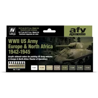 Vallejo - Model Air / 8 colors set - US Army Europe & North Africa 1942-1945-71625