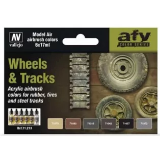 Vallejo - Model Air / 6 colors set - Wheels & Tracks-71213