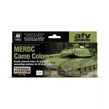 Vallejo - Model Air / 8 colors set - MERDC Camo Colors-71202