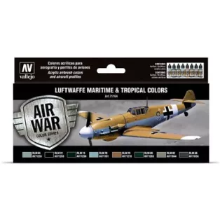 Vallejo - Model Air / Luftwaffe / 8 colors set - Maritime And Tropical Colors-71164