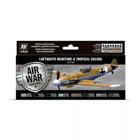 Vallejo - Model Air / Luftwaffe / 8 colors set - Maritime And Tropical Colors-71164