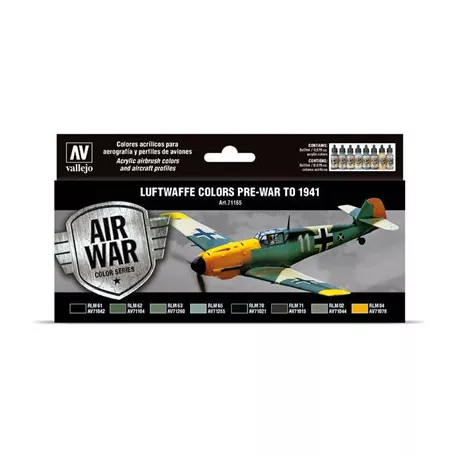 Vallejo - Model Air / Luftwaffe / 8 colors set - PreWar to 1941-71165