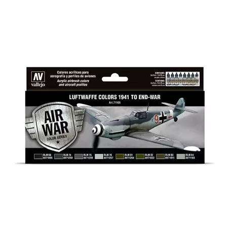 Vallejo - Model Air / Luftwaffe / 8 colors set - Colors 1941 to EndWar-71166
