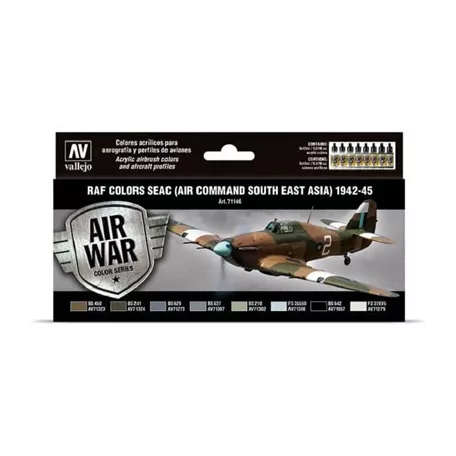 Vallejo - Model Air / RAF / 8 colors set - Seac (Air Command South East Asia) 1942-1945-71146