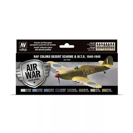 Vallejo - Model Air / RAF / 8 colors set - WWII RAF Desert 1940-1945-71163