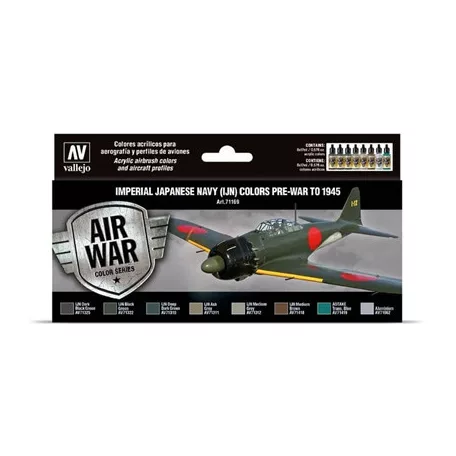 Vallejo - Model Air / IJN / 8 colors set - Imperial Japanese Navy (IJN) Colors PreWar to 1945-71169
