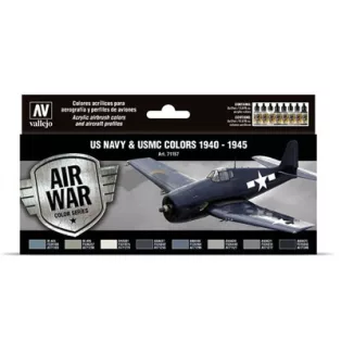 Vallejo - Model Air / USN / 8 colors set - US Navy & USMC WWII 1940-1945-71157