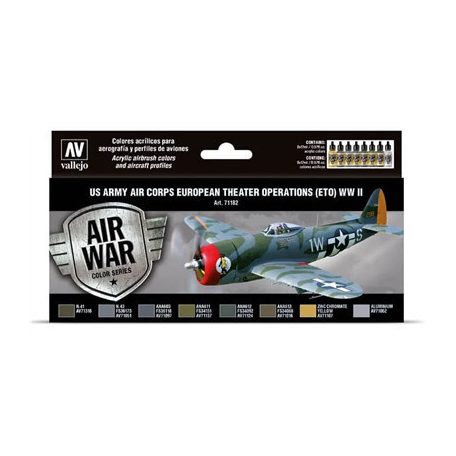 Vallejo - Model Air / US Army Air Corps / 8 colors set - European Theater Op. (ETO) WWII-71182