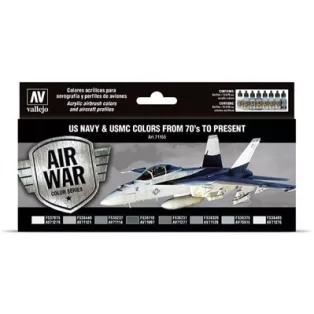 Vallejo - Model Air / USN / 8 colors set - US Navy & USMC Colors from 70's to present-71155