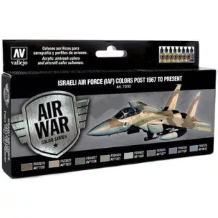 Vallejo - Model Air / IAF / 8 colors set - Israeli Air Force (IAF) Colors Post 1967 to Present-71203
