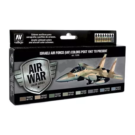 Vallejo - Model Air / IAF / 8 colors set - Israeli Air Force (IAF) Colors Post 1967 to Present-71203