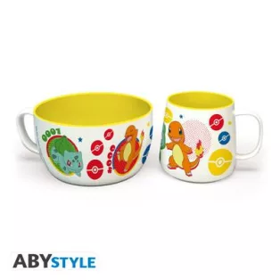 POKEMON - Breakfast Set Mug + Bowl - Pikachu & Kanto Starters-ABYTAB120