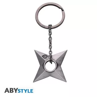 NARUTO SHIPPUDEN - Keychain 3D "Shuriken Konoha"-ABYKEY395