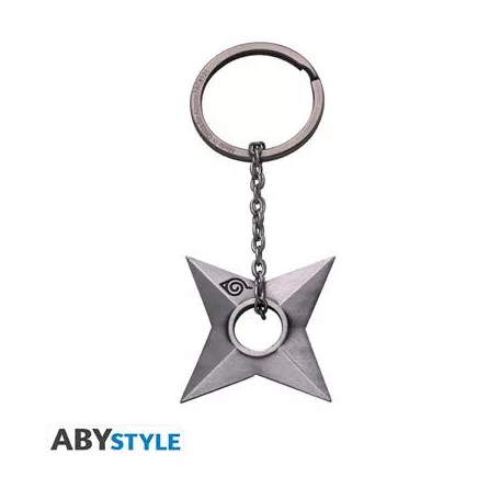 NARUTO SHIPPUDEN - Keychain 3D "Shuriken Konoha"-ABYKEY395