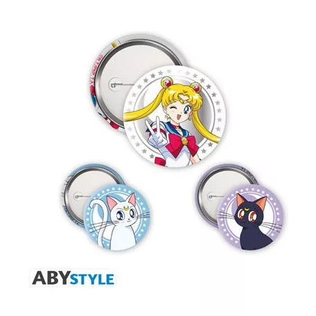 SAILOR MOON - Badge Pack - Sailor Moon, Luna & Artemis-ABYACC576