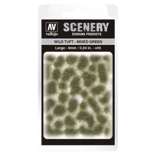 Vallejo - Scenery - Wild Tuft Mixed Green (6 mm)-SC416