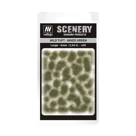 Vallejo - Scenery - Wild Tuft Mixed Green (6 mm)-SC416