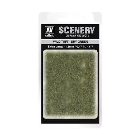 Vallejo - Scenery - Wild Tuft Dry Green (12 mm)-SC424