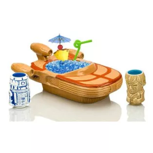 Geeki Tikis Star Wars Landspeeder Punch Bowl with Luke and R2-D2 Mini Muglets-BLC-382-C