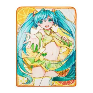 Hologram Citrus Hatsune Miku 45 X 60 inches Fleece Throw Blanket-JFL-CRYP-BL-31024-C