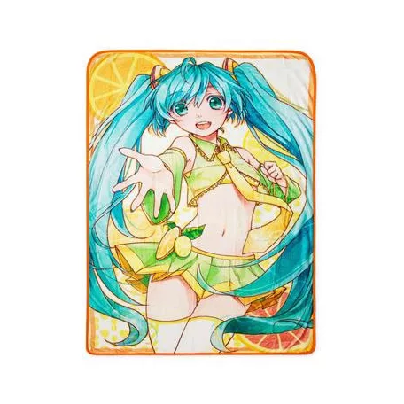 Hologram Citrus Hatsune Miku 45 X 60 inches Fleece Throw Blanket-JFL-CRYP-BL-31024-C