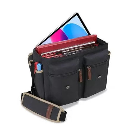ENHANCE Designer Edition DnD Bag - Stylish RPG Player's Messenger Bag (Black)-ENBCCDP100BKEW