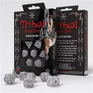 Tribal Dice Set: Pearl & Brown-STRB01