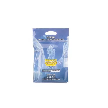 Dragon Shield Standard size Perfect fit - Inner Sleeves - Thick Inner Clear (100 Sleeves)-AT-13004
