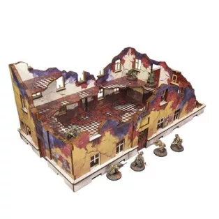 WW2 Ostfront Stalingrad School Right (with 3rd floor) (1) PREPAINTED [28mm/1:56]-H00247