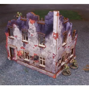 WW2 Ostfront Stalingrad Univermag Left (with 3rd floor) (1) PREPAINTED [28mm/1:56]-H00249