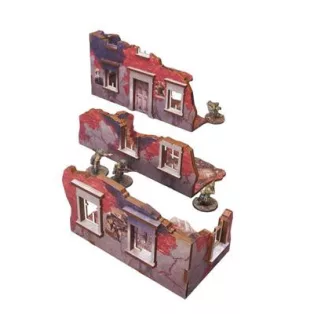 WW2 Ostfront Stalingrad Ruined Building (3) PREPAINTED [28mm/1:56]-H00251